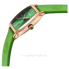 BONIA BNB10837-2592 Green Rosegold Rubber Strap