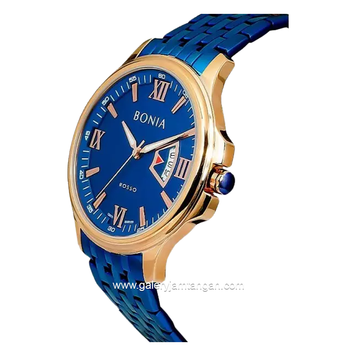 BONIA BNR169-1583 Blue Rosegold Stainless Steel Strap
