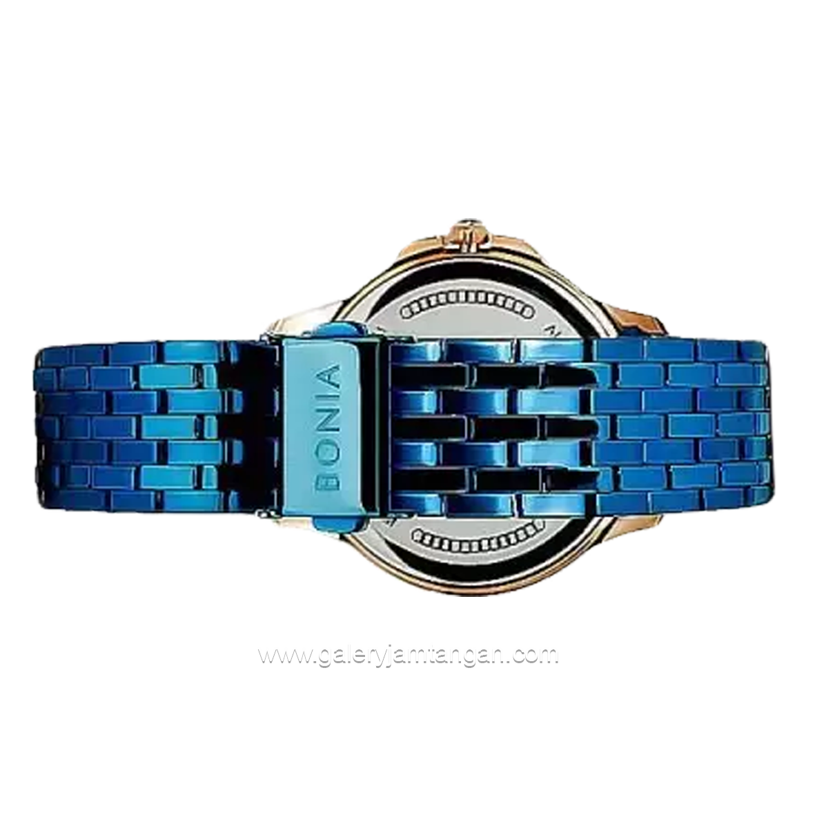 BONIA BNR169-1583 Blue Rosegold Stainless Steel Strap