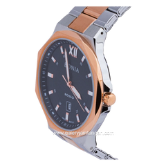 BONIA BNR181-1633S Silver Rosegold Dial Black Stainless Steel Strap