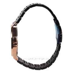BONIA BNR185-1532 Black Rosegold Stainless Steel Strap