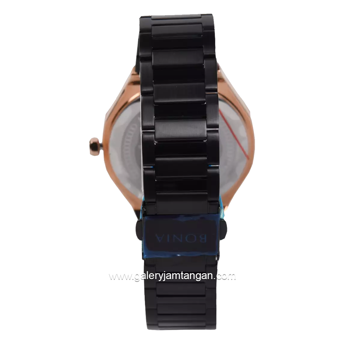 BONIA BNR185-1532 Black Rosegold Stainless Steel Strap