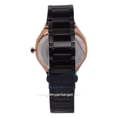 BONIA BNR185-1532 Black Rosegold Stainless Steel Strap