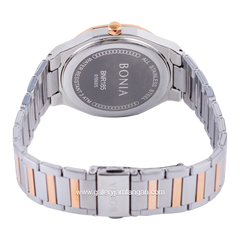 BONIA BNR185-1632 Silver Rosegold Dial Black Stainless Steel Strap