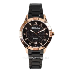 BONIA BNR196-2037 Women's Watches Black Rosegold Stainless Steel