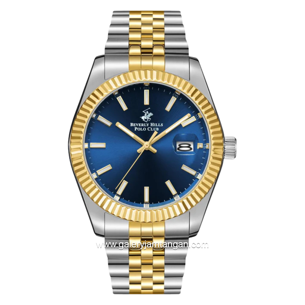 BEVERLY HILLS POLO CLUB BP3018X.290 Silver Gold Dial Blue