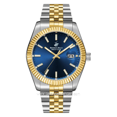 BEVERLY HILLS POLO CLUB BP3018X.290 Silver Gold Dial Blue