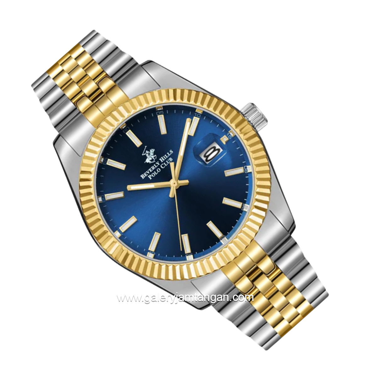 BEVERLY HILLS POLO CLUB BP3018X.290 Silver Gold Dial Blue