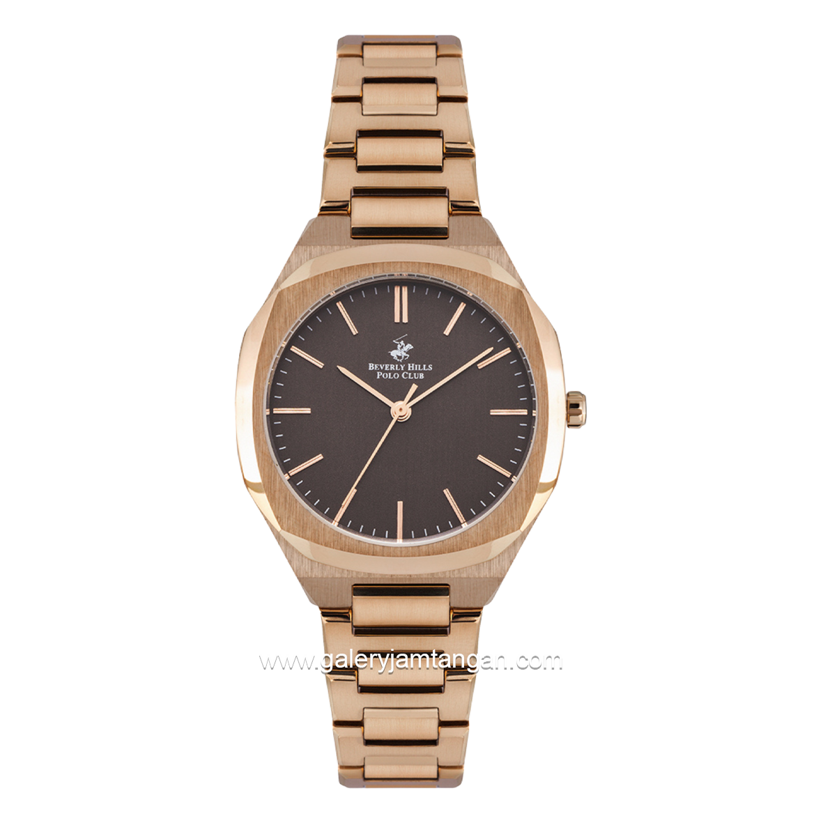 BEVERLY HILLS POLO CLUB BP3024X.440 Rosegold Dial Brown Stainless Steel