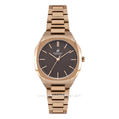 BEVERLY HILLS POLO CLUB BP3024X.440 Rosegold Dial Brown Stainless Steel