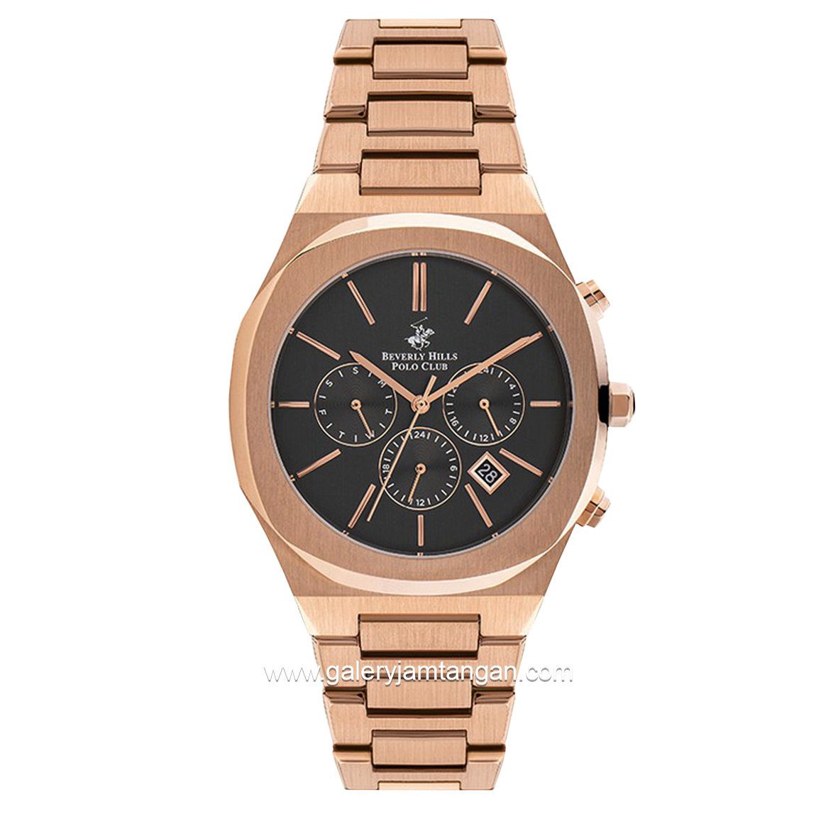 Beverly Hills Polo Club BP3025X.460 Rosegold Dial Black Multifunction