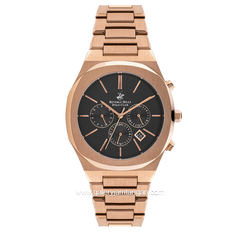 Beverly Hills Polo Club BP3025X.460 Rosegold Dial Black Multifunction