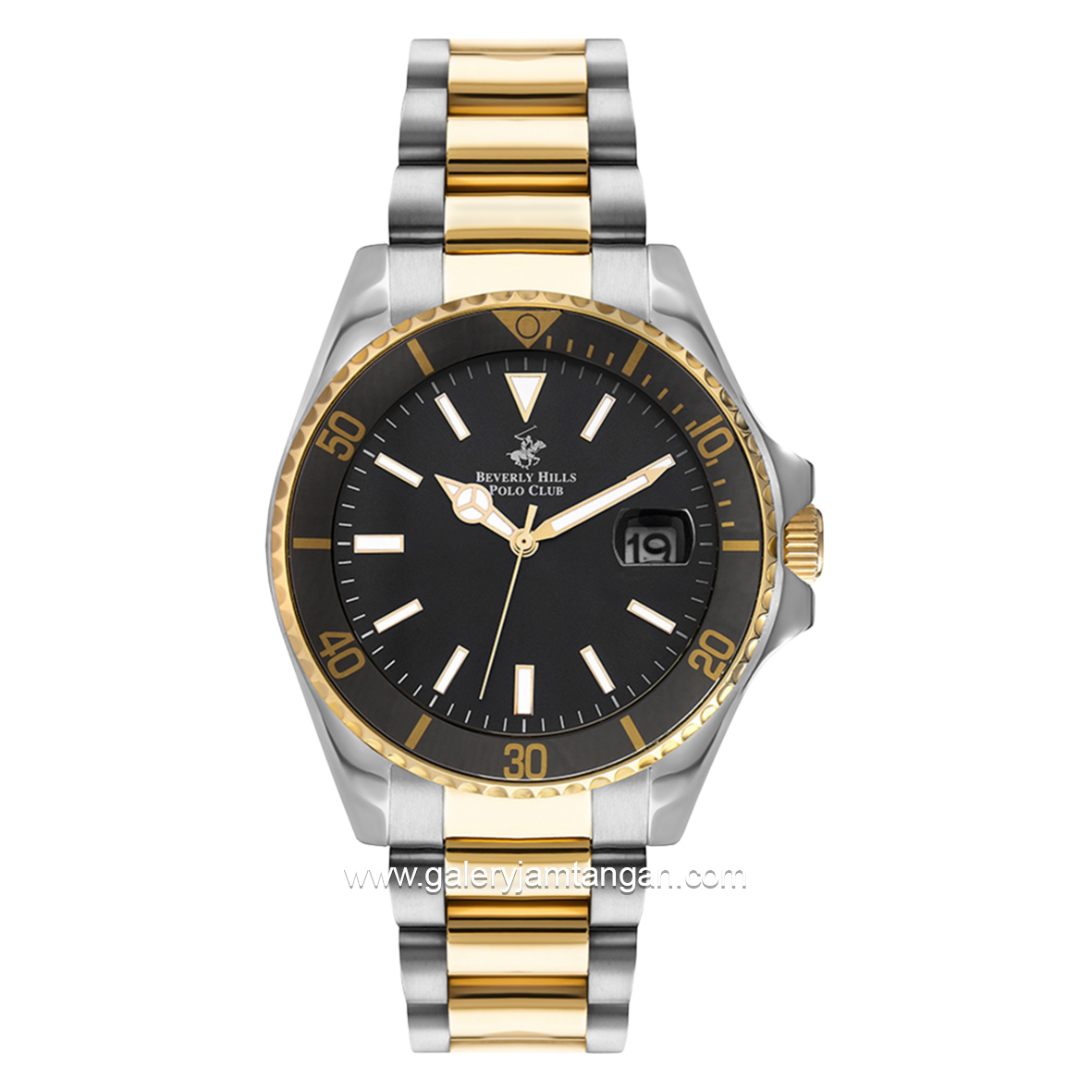 BEVERLY HILLS POLO CLUB BP3125X.250 Silver Gold Stainless Steel