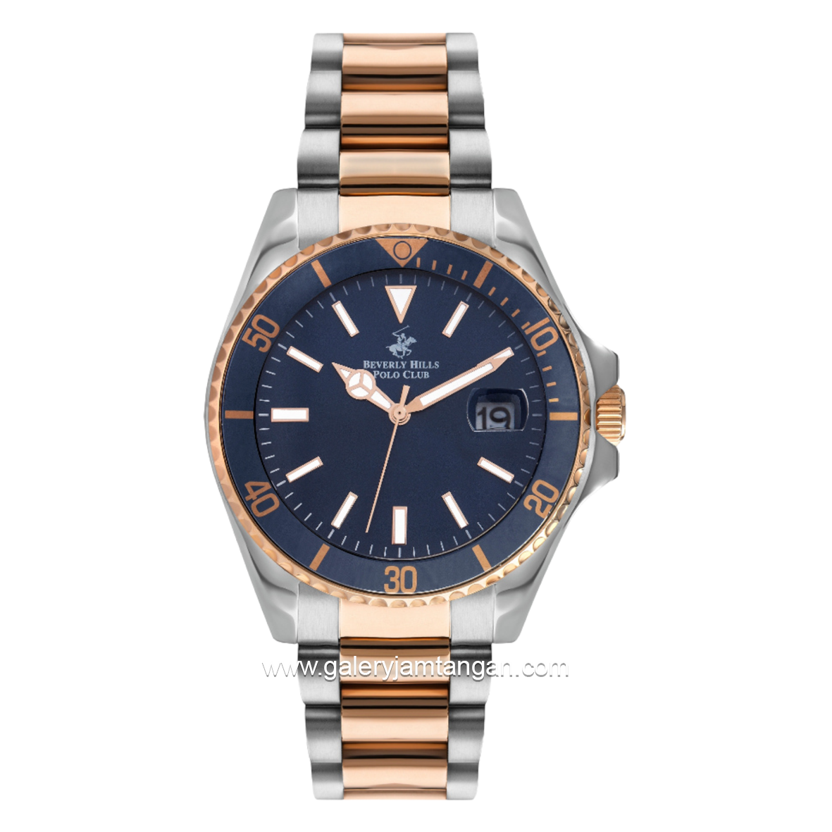 BEVERLY HILLS POLO CLUB BP3125X.590 Silver Gold Stainless Steel