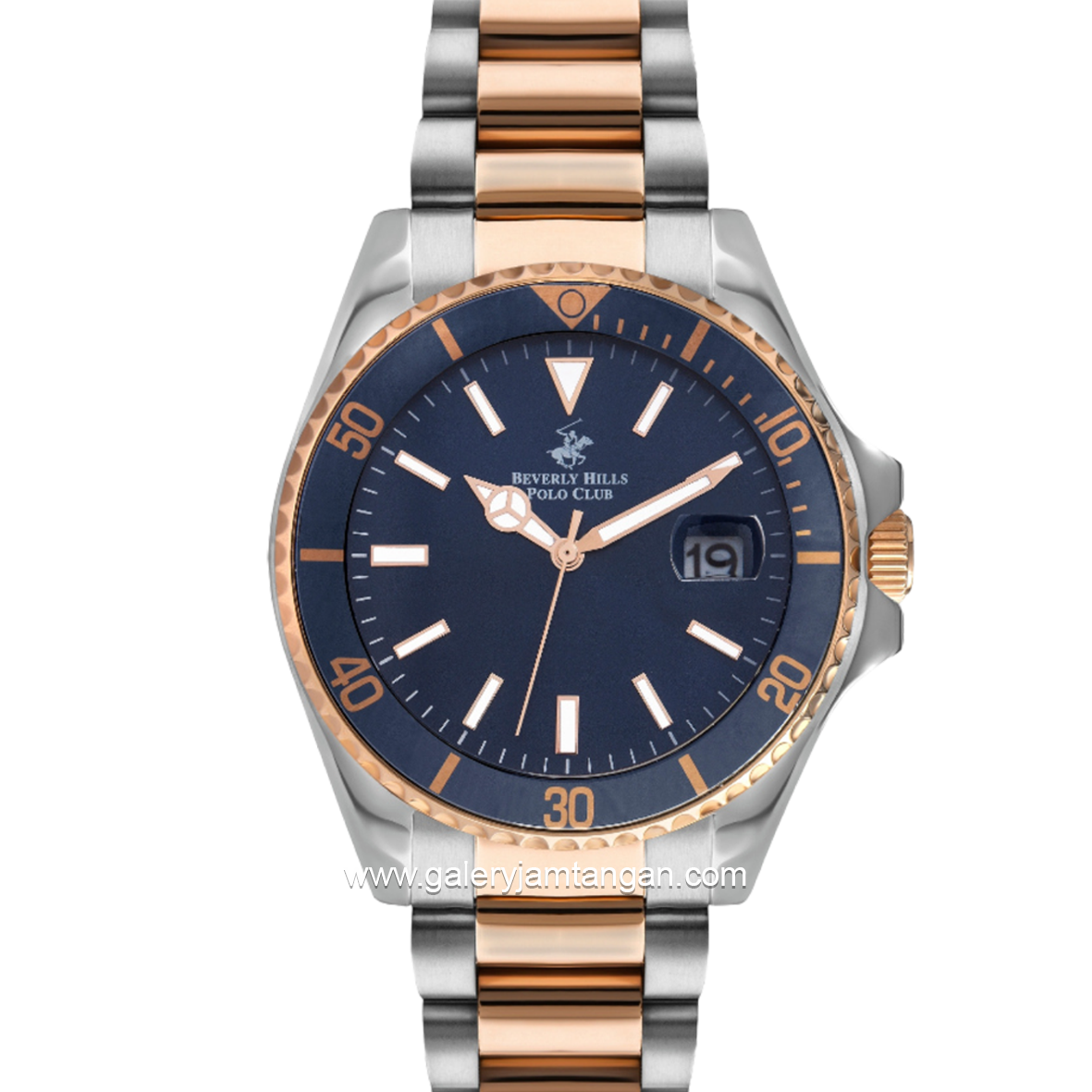 BEVERLY HILLS POLO CLUB BP3125X.590 Silver Gold Stainless Steel