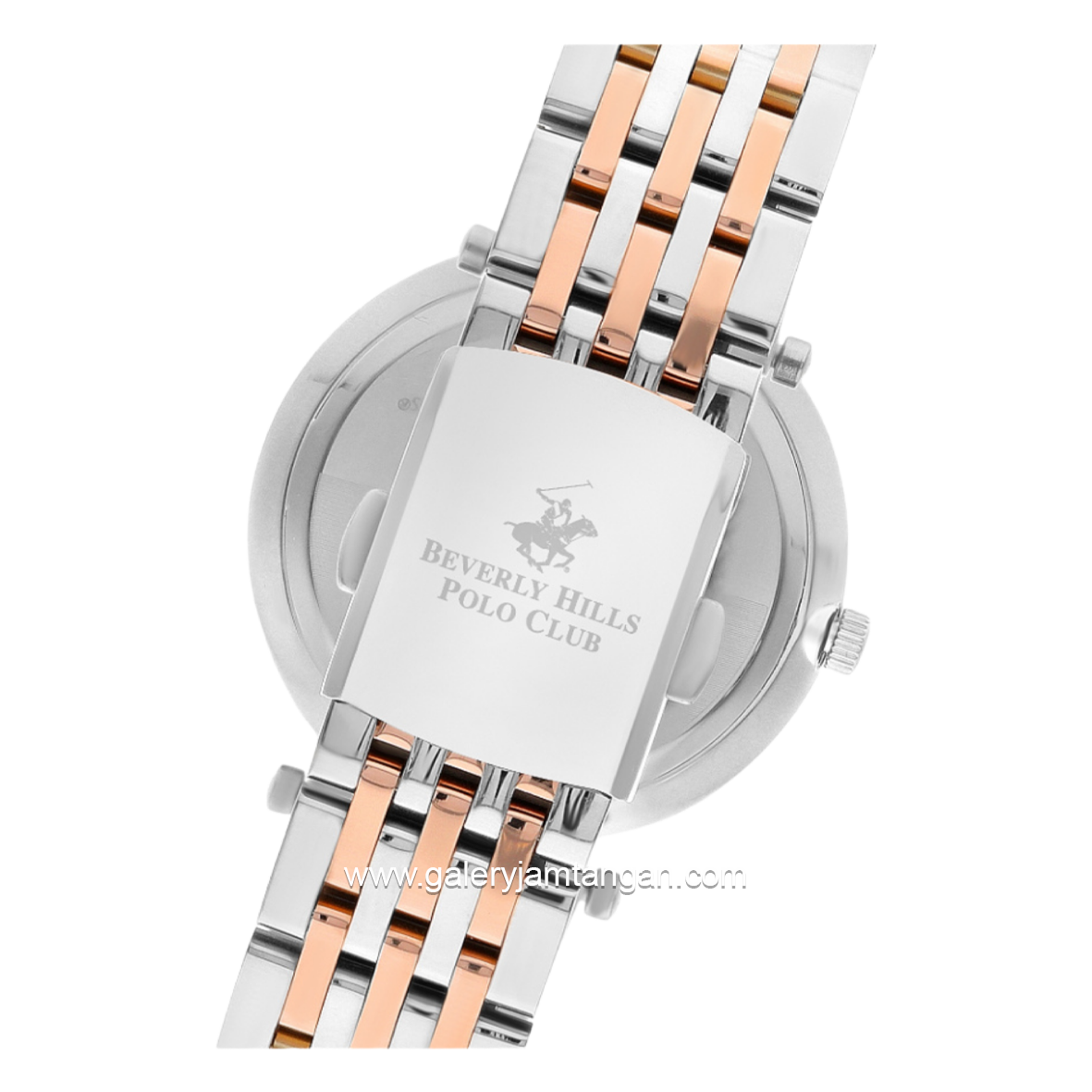 BEVERLY HILLS POLO CLUB BP3183C.530 Silver Rosegold Dial White Stainless Steel