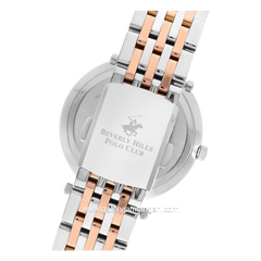BEVERLY HILLS POLO CLUB BP3183C.530 Silver Rosegold Dial White Stainless Steel