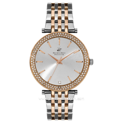 BEVERLY HILLS POLO CLUB BP3183C.530 Silver Rosegold Dial White Stainless Steel