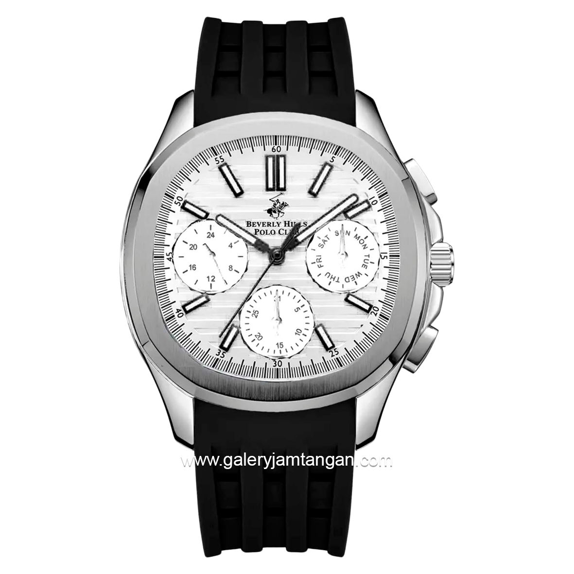 BEVERLY HILLS POLO CLUB BP3211X.331 Black Rubber Strap