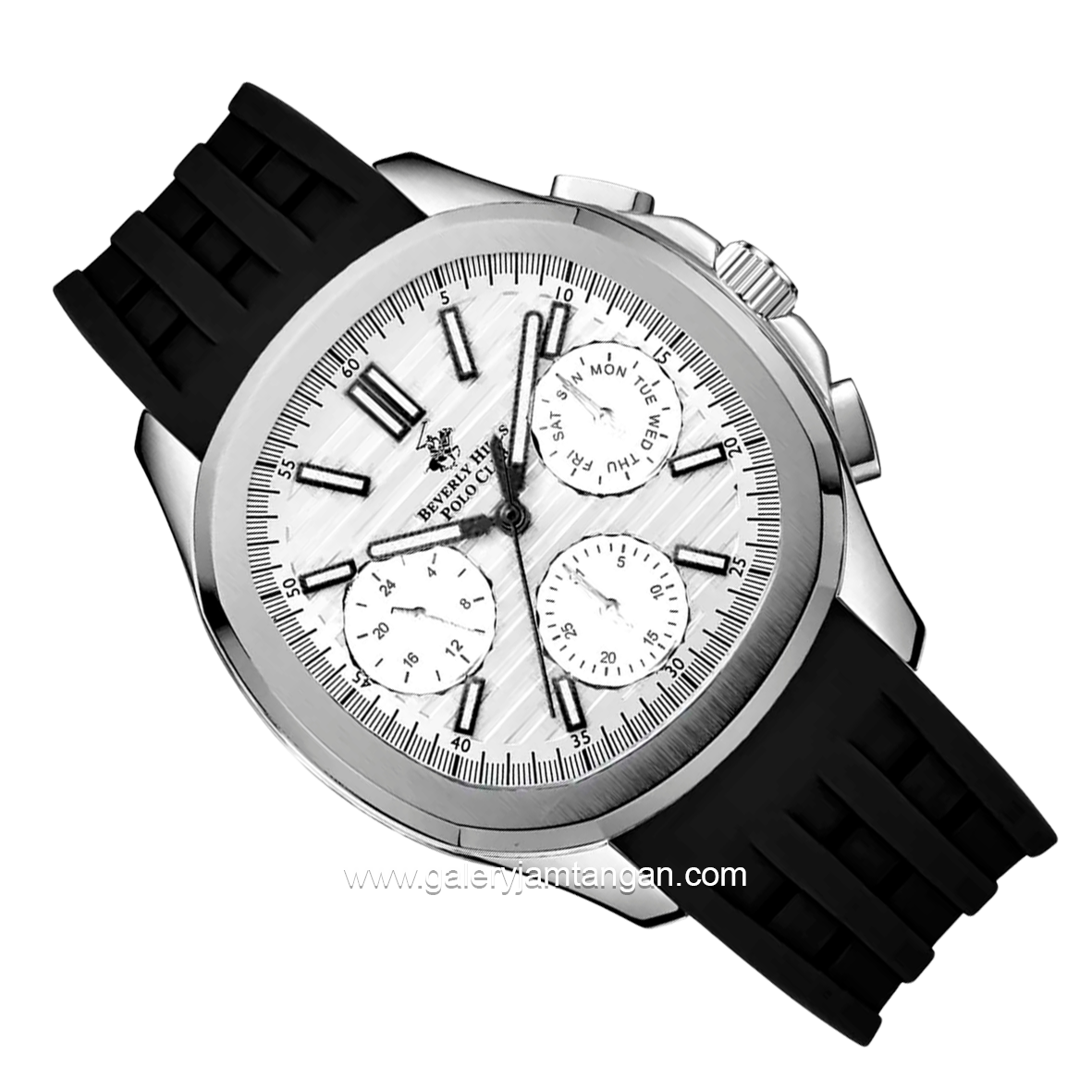 BEVERLY HILLS POLO CLUB BP3211X.331 Black Rubber Strap