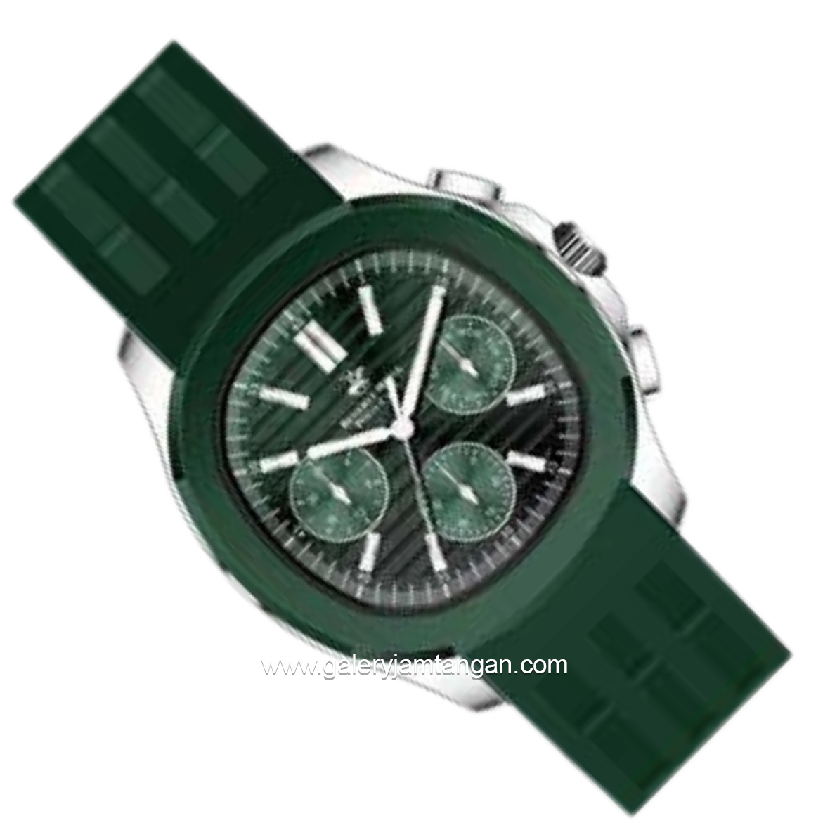 BEVERLY HILLS POLO CLUB BP3211X.375 Green Rubber Strap