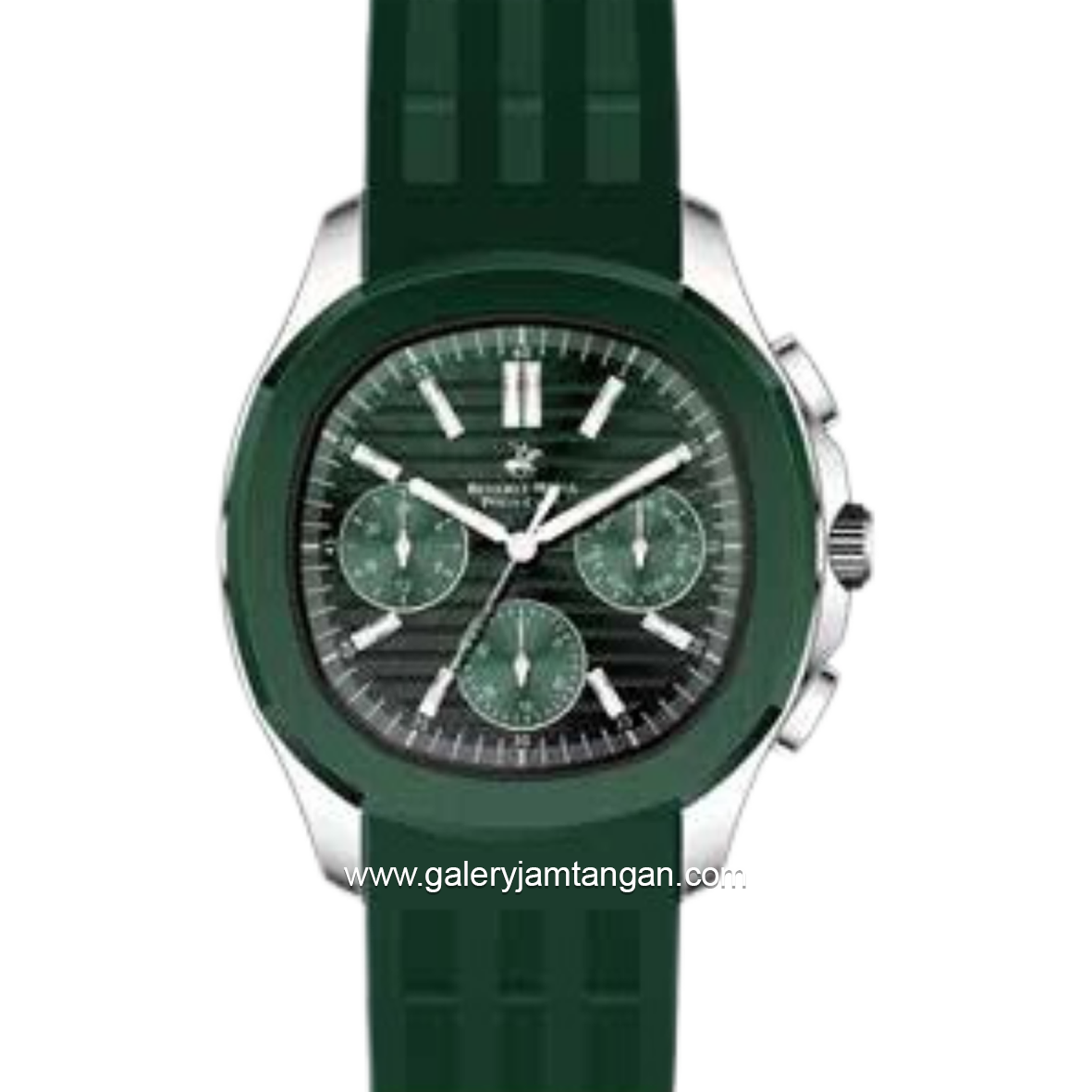 BEVERLY HILLS POLO CLUB BP3211X.375 Green Rubber Strap