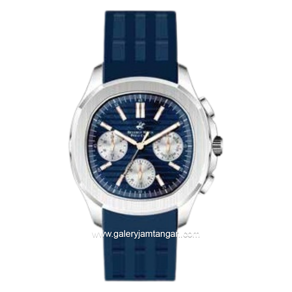 BEVERLY HILLS POLO CLUB BP3211X.390 Blue Rubber Strap