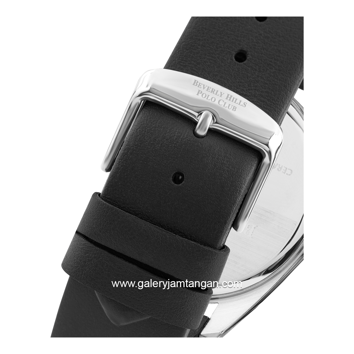 BEVERLY HILLS POLO CLUB BP3219X.351 Black Leather Strap