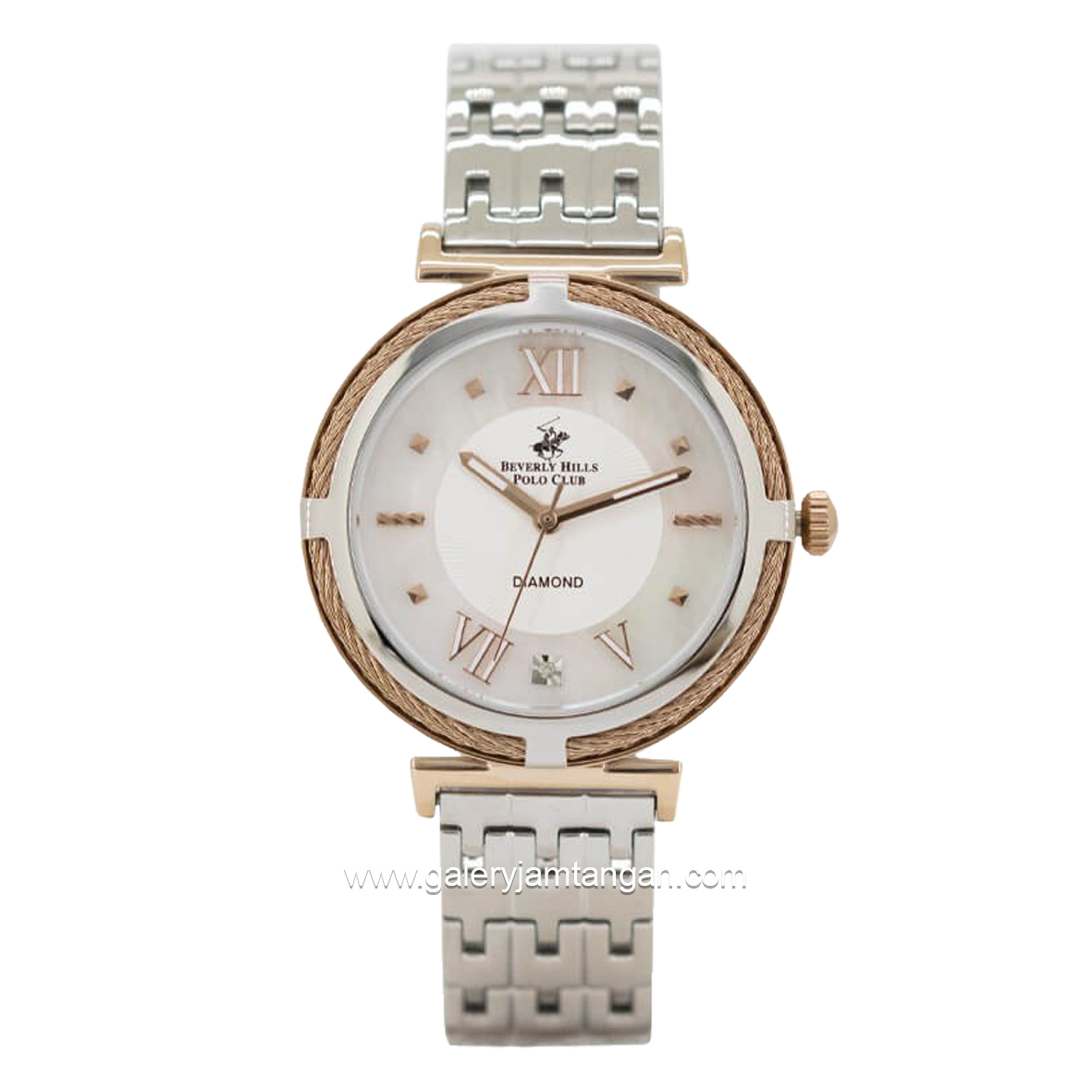 BEVERLY HILLS POLO CLUB BP3222X.520 Silver Rosegold Dial Stainless Steel
