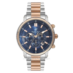 BEVERLY HILLS POLO CLUB BP3254X.590 Silver Rosegold Dial Blue