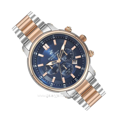 BEVERLY HILLS POLO CLUB BP3254X.590 Silver Rosegold Dial Blue