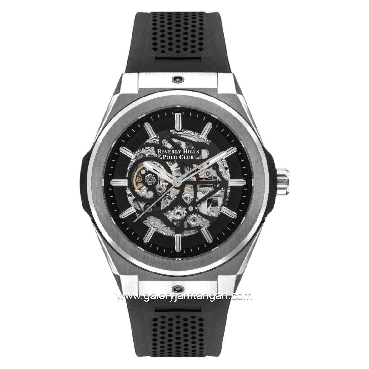 BEVERLY HILLS POLO CLUB BP3315X.351 Automatic Black Rubber Strap