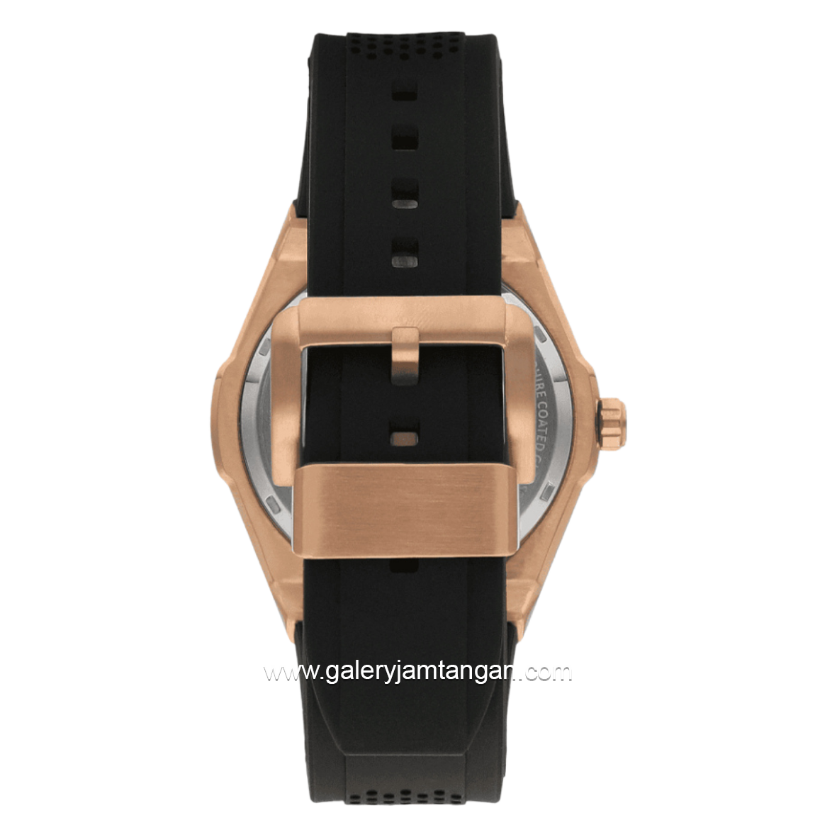 BEVERLY HILLS POLO CLUB BP3315X.451 Automatic Black Rosegold Rubber Strap