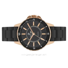 BEVERLY HILLS POLO CLUB BP3318X.150 Black Rosegold Ceramic Strap