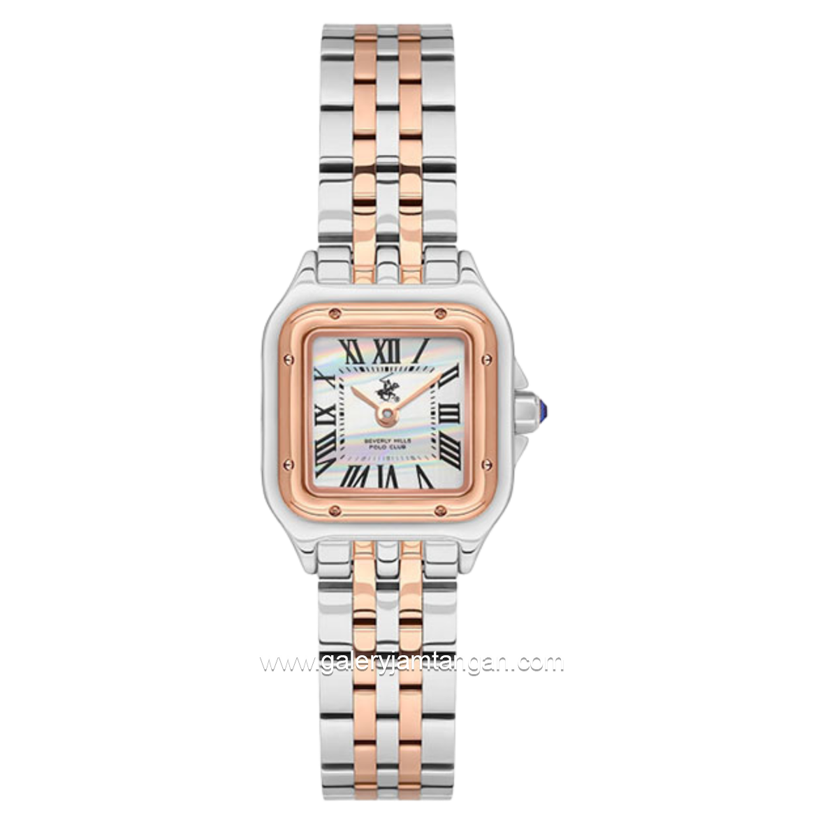 BEVERLY HILLS POLO CLUB BP3600C.520 Silver Rosegold Dial White Stainless Steel