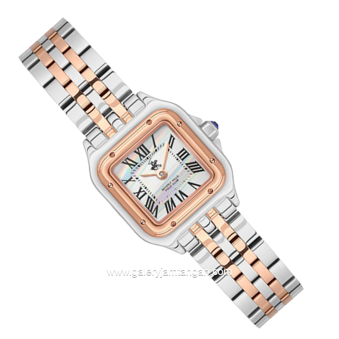 BEVERLY HILLS POLO CLUB BP3600C.520 Silver Rosegold Dial White Stainless Steel