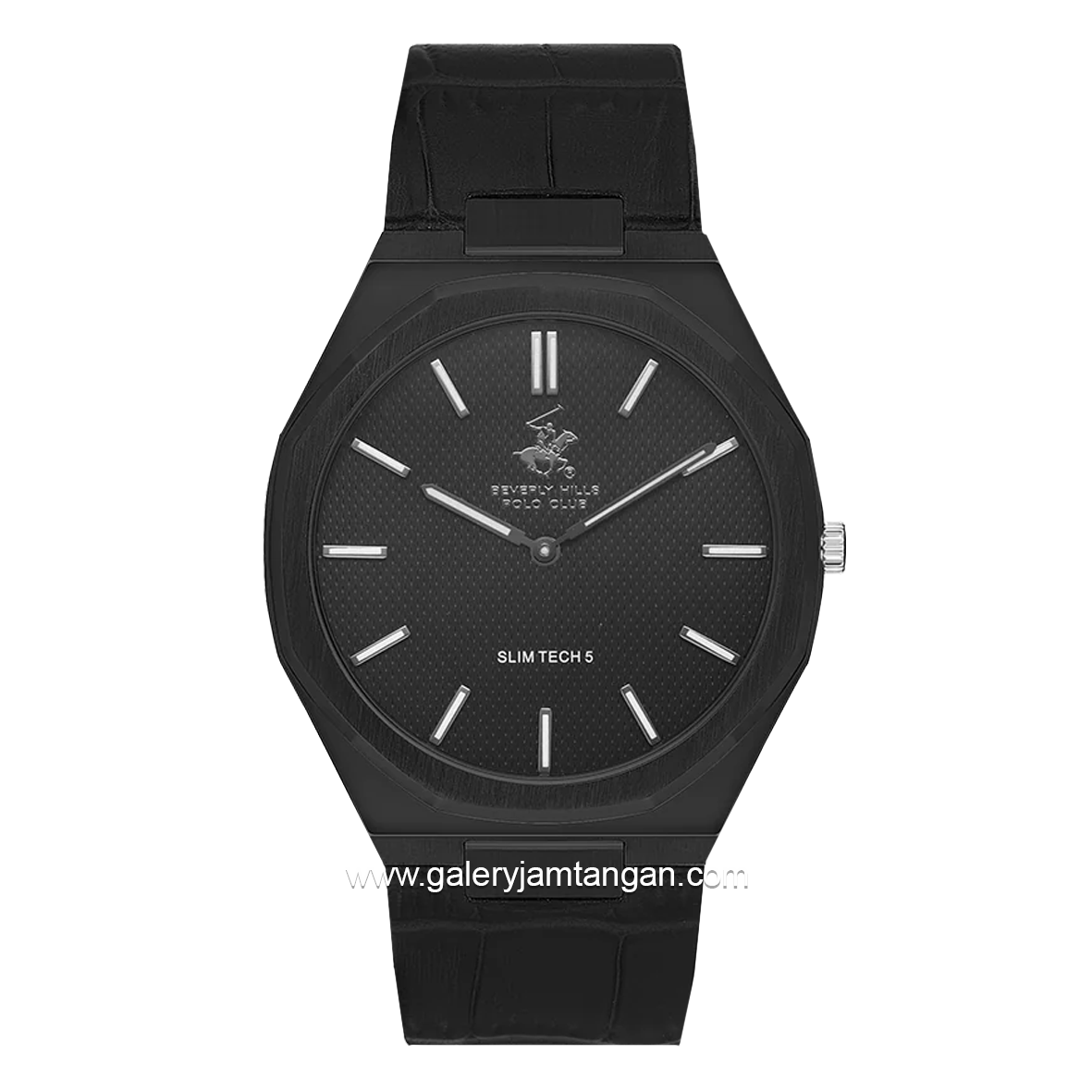 Beverly Hills Polo Club BP3607X.651 Full Black Leather Strap