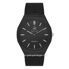 Beverly Hills Polo Club BP3607X.651 Full Black Leather Strap