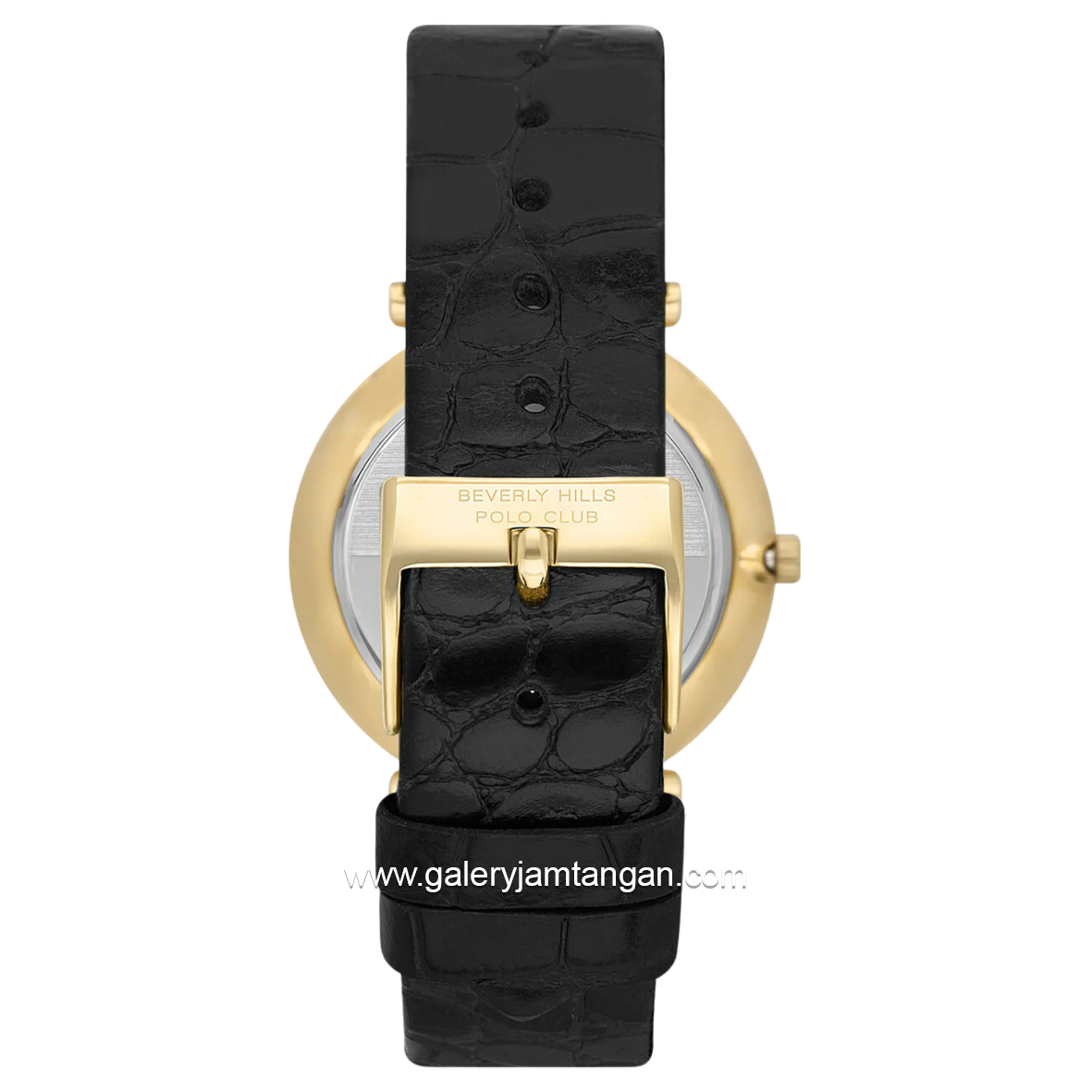 BEVERLY HILLS POLO CLUB BP3615X.131 Black Leather Strap