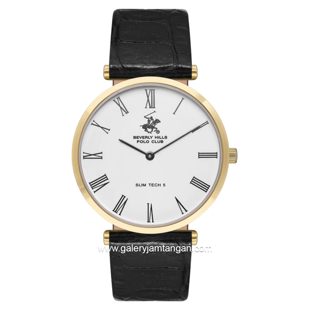 BEVERLY HILLS POLO CLUB BP3615X.131 Black Leather Strap
