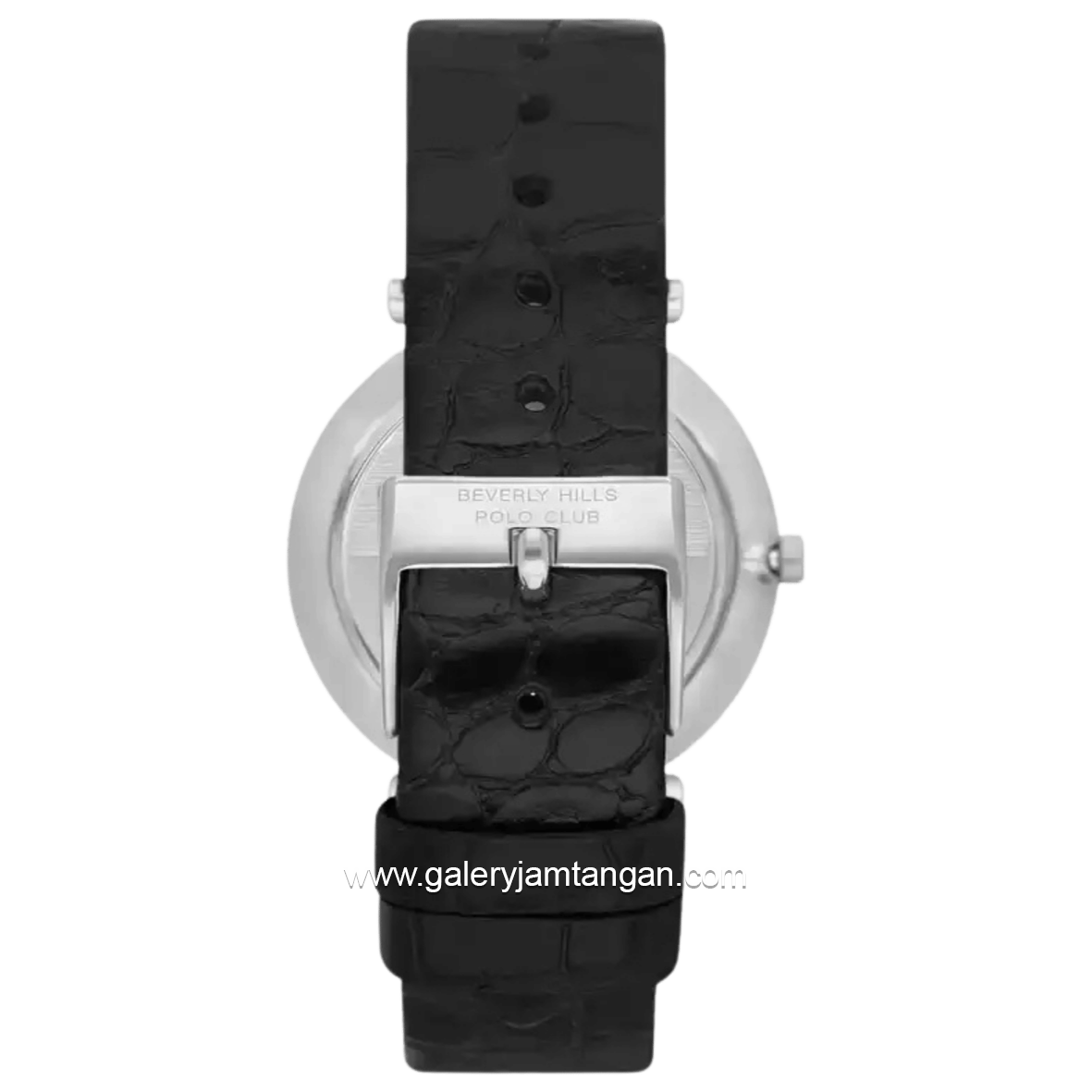 Beverly Hills Polo Club BP3615X.331 Black Silver Leather Strap