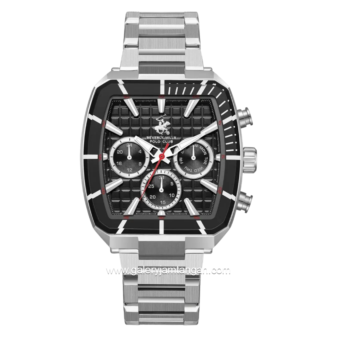 BEVERLY HILLS POLO CLUB BP3658X.350 Silver Dial Black