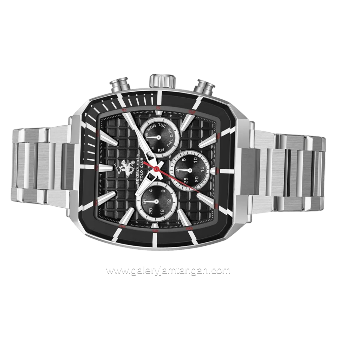 BEVERLY HILLS POLO CLUB BP3658X.350 Silver Dial Black