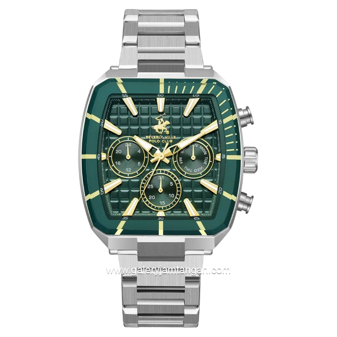 BEVERLY HILLS POLO CLUB BP3658X.370 Silver Dial Green
