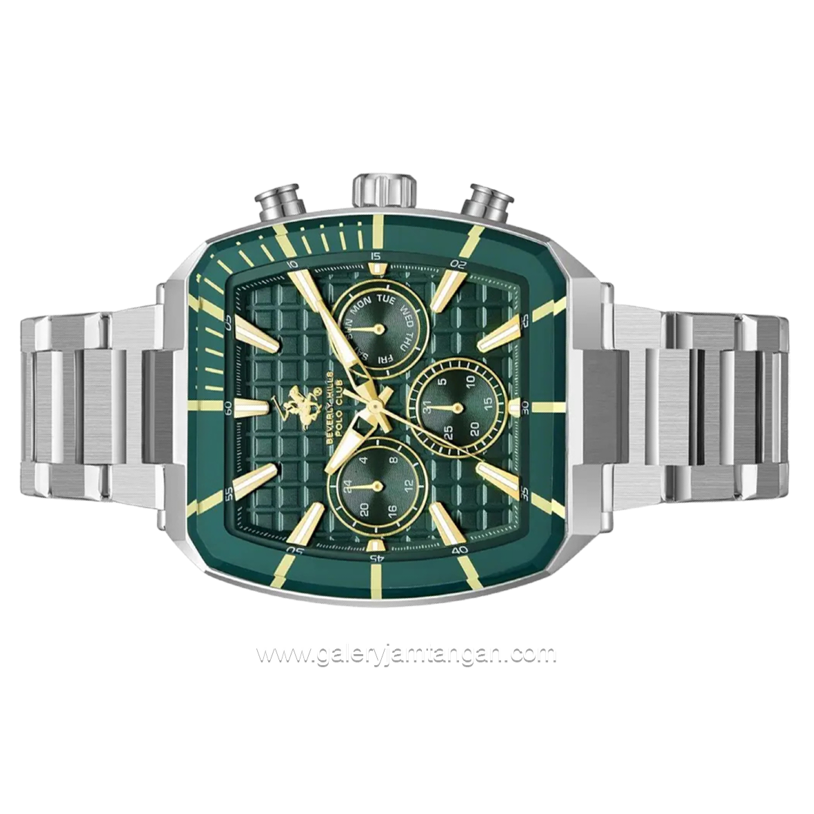 BEVERLY HILLS POLO CLUB BP3658X.370 Silver Dial Green