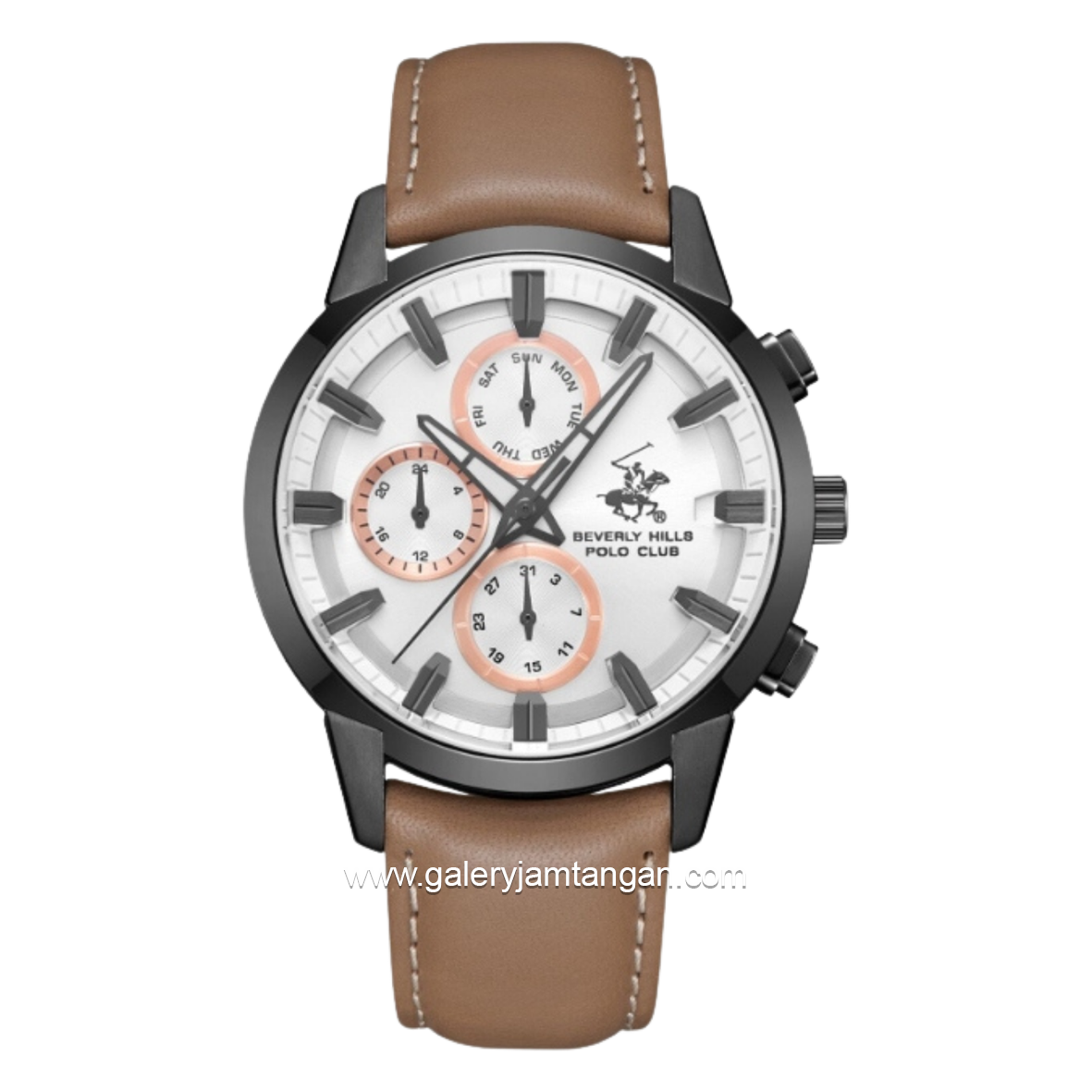 Beverly Hills Polo Club BP3666X.067 Brown Leather Strap