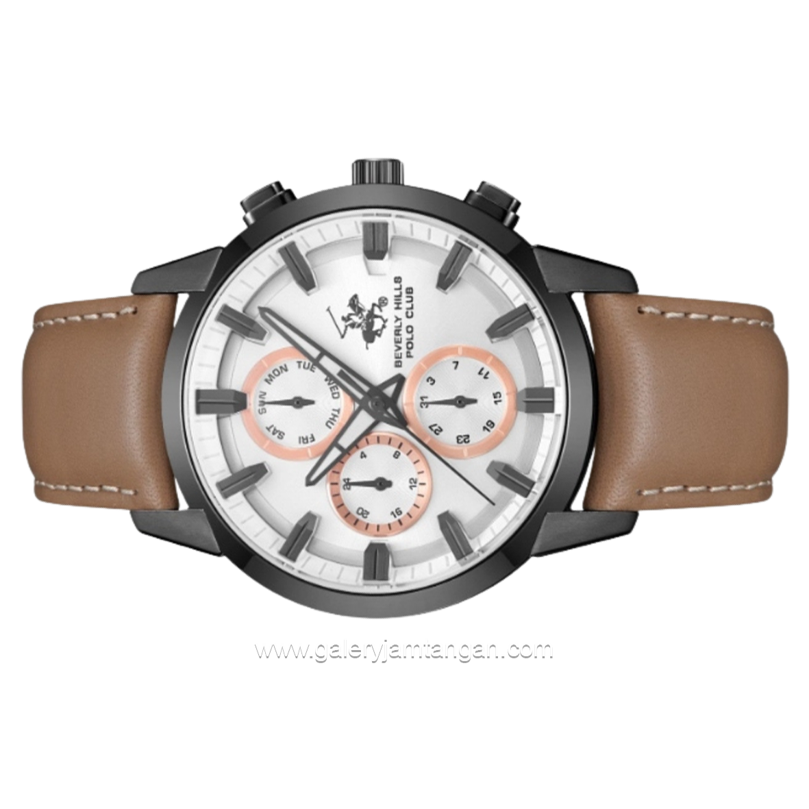 Beverly Hills Polo Club BP3666X.067 Brown Leather Strap