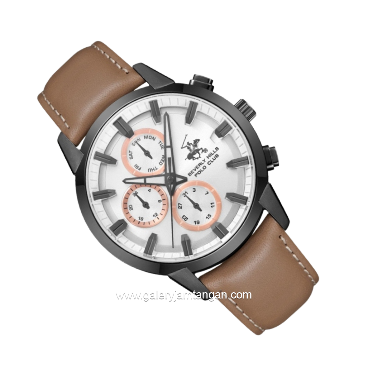 Beverly Hills Polo Club BP3666X.067 Brown Leather Strap