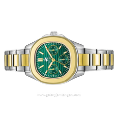 BEVERLY HILLS POLO CLUB BP3700C.270 Silver Gold Dial Green