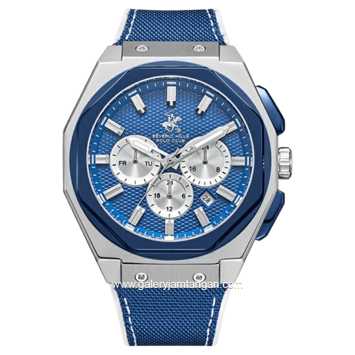 BEVERLY HILLS POLO CLUB BP3719X.377 Multi Function Blue Dial Blue Silicone Strap
